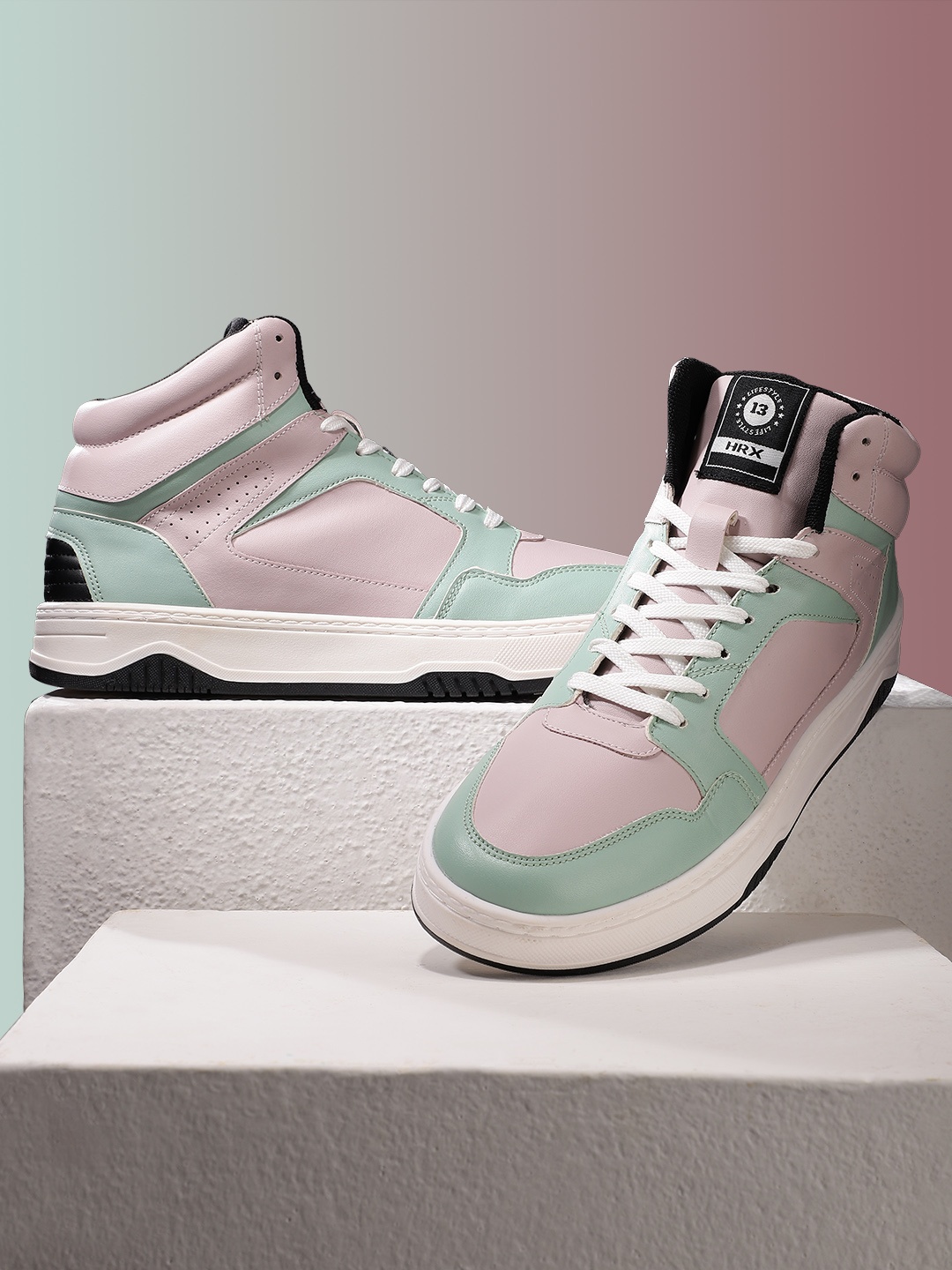 

HRX by Hrithik Roshan Women Club Classic Colourblocked Everyday Sneakers, Pink