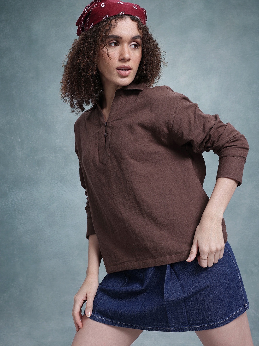

The Roadster Life Co. Cotton Opaque Casual Shirt, Brown