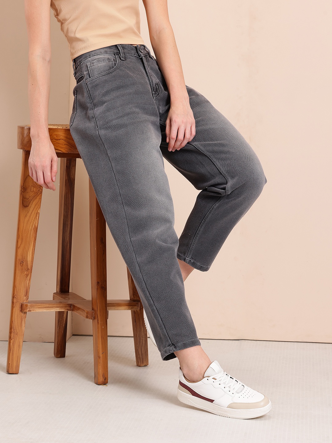 

Mast & Harbour Women Light Fade Jeans, Grey