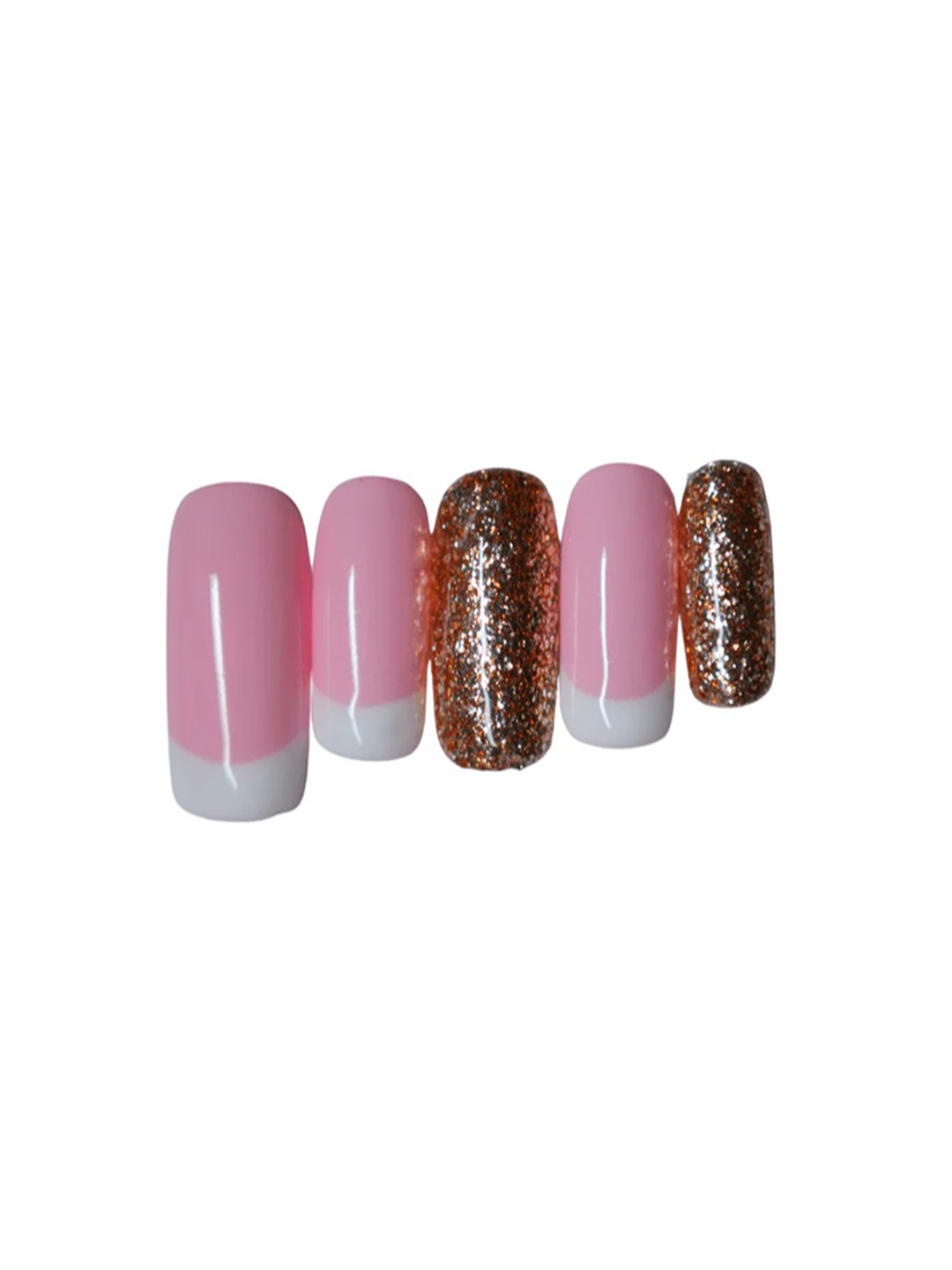 

SOEZI Set Of 24 Stick On Artificial Nails - Pink