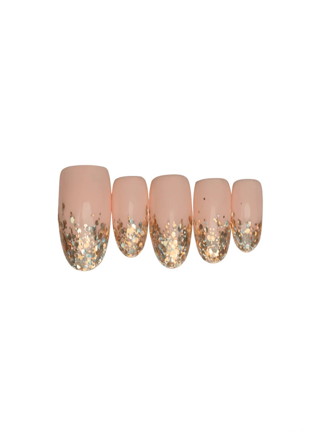 

SOEZI Set Of 5 Short Square Shape Nail Art- 150 g, Peach