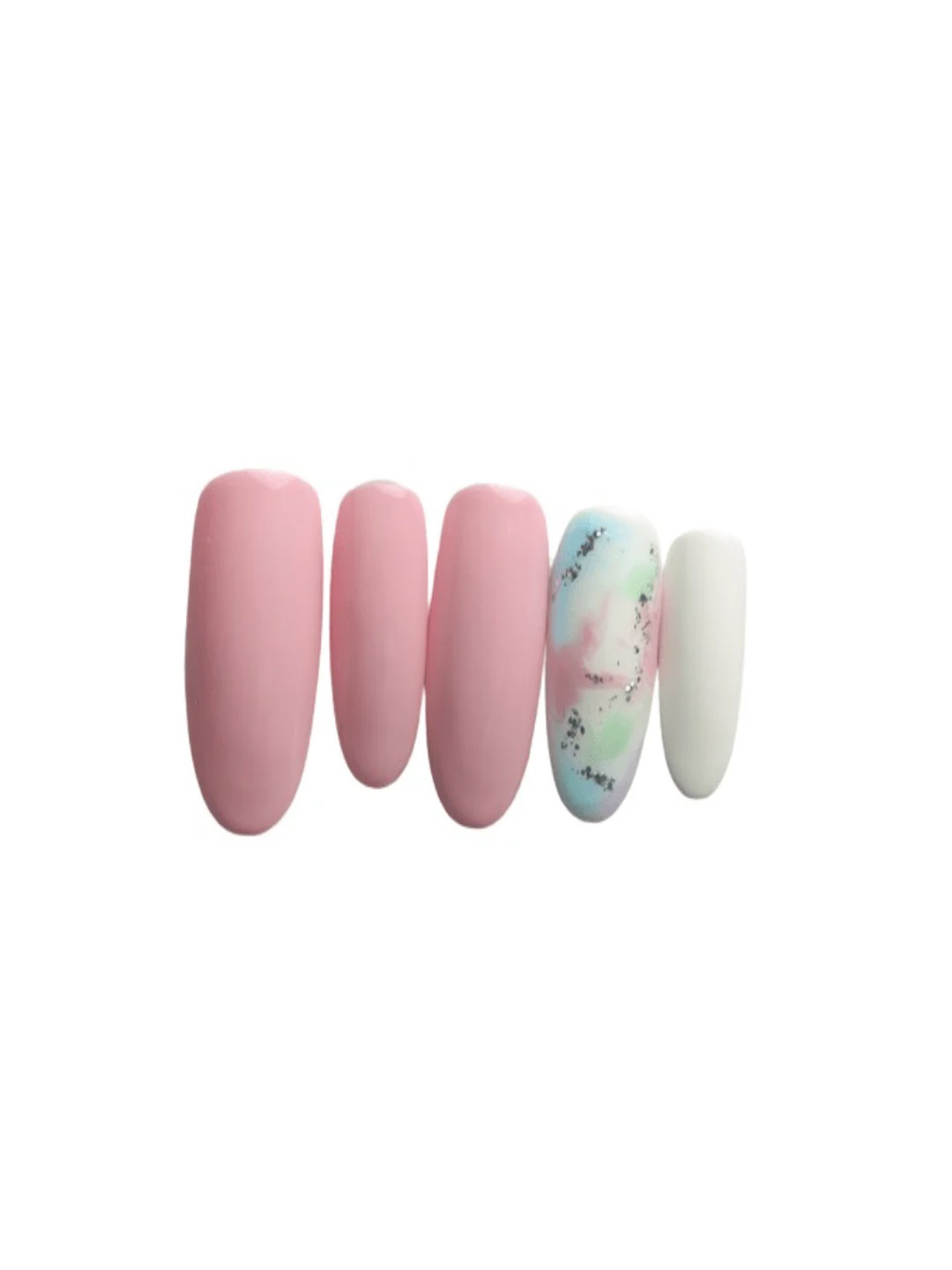 

SOEZI Set Of 24 Stick On Artificial Nails - Pink