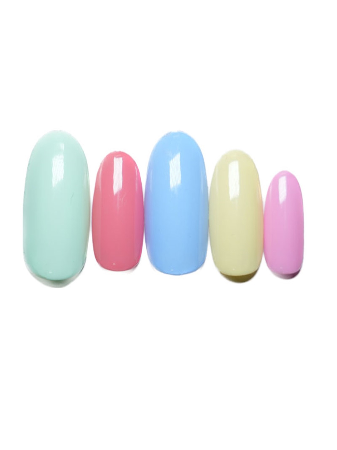 

SOEZI Set Of 5 Artificial Press On Nails - Pink