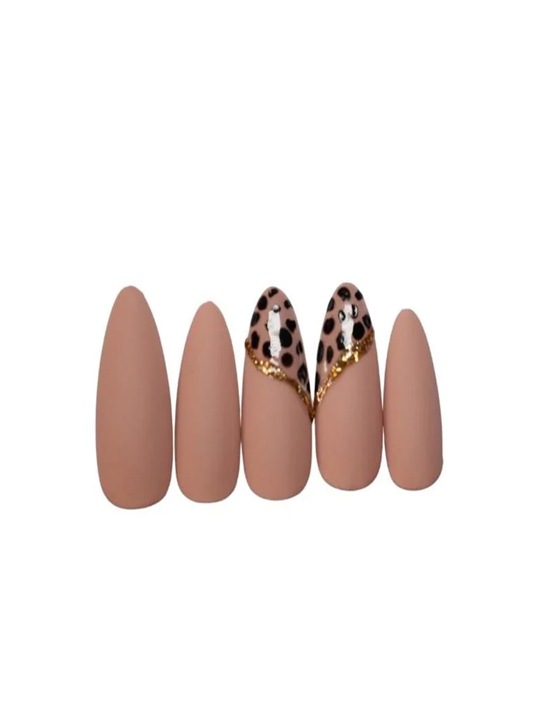 

SOEZI Set of 5 Almond Shape Artificial Nails - Peach