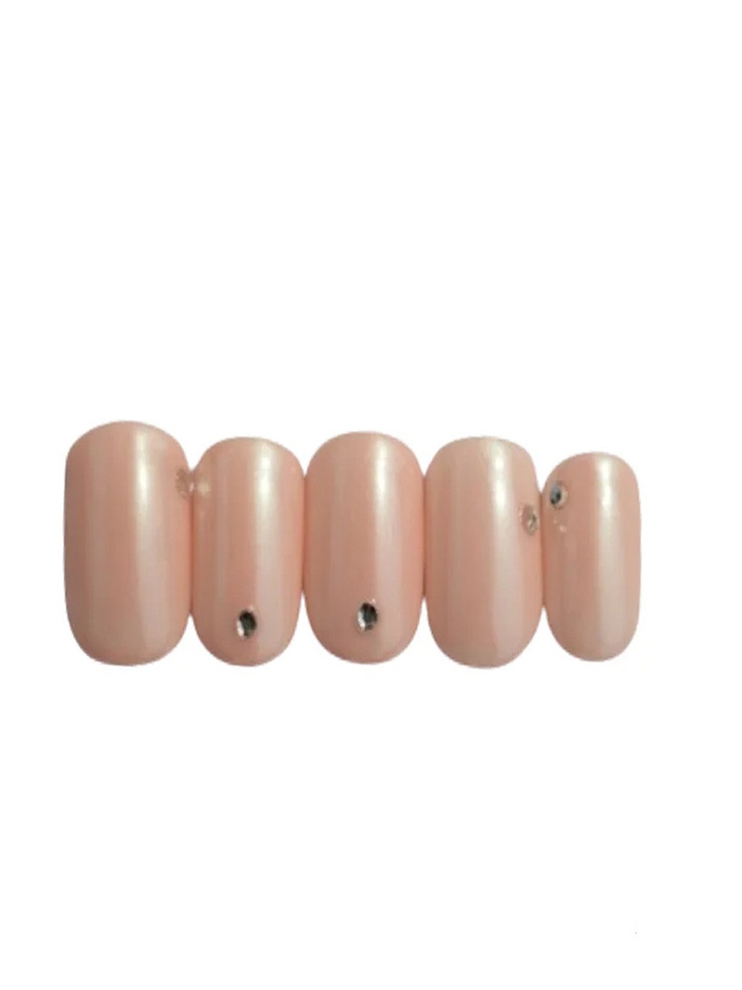 

SOEZI Set Of 5 Press On Artificial Nails - Heeramandi Shills, Nude