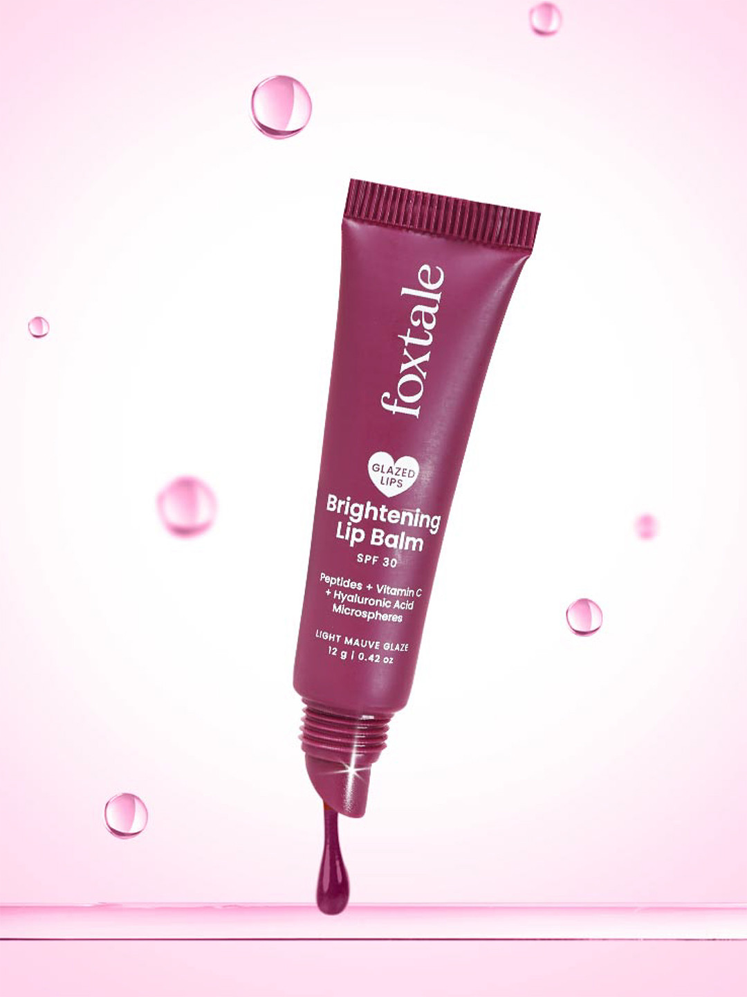 

Foxtale Light Mauve Glaze SPF 30 Brightening Peptides & Vit C Lip Balm-12g