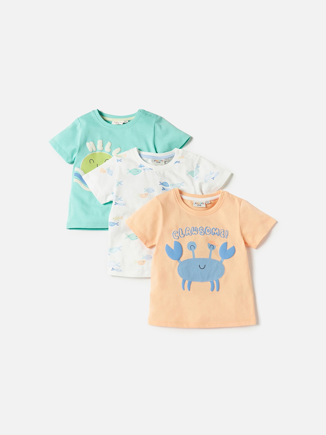 

Juniors by Babyshop Pack of 3 Boys Printed T-shirt, Blue