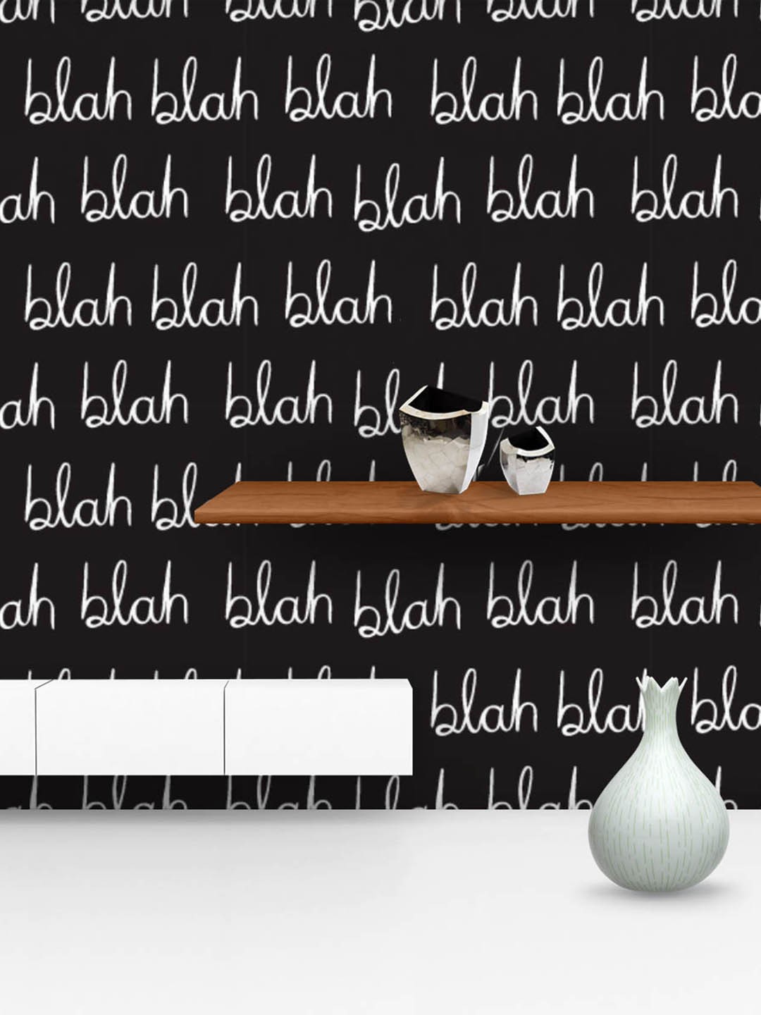 

ArtzFolio Printed UV-Resistant Anti-Bacterial Blah Blah Pattern Peel & Stick Wallpaper, Multi