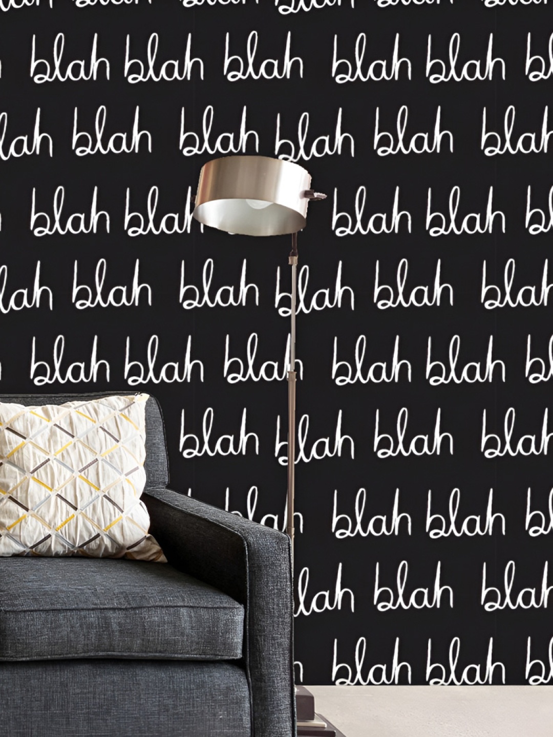 

ArtzFolio Printed UV-Resistant Anti-Bacterial Blah Blah Pattern Peel & Stick Wallpaper, Multi
