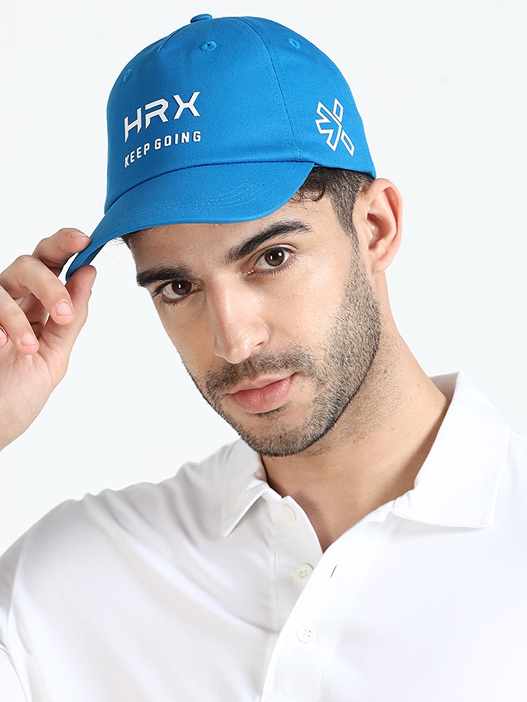 

HRX by Hrithik Roshan Unisex Cotton Printed Baseball Cap, Blue