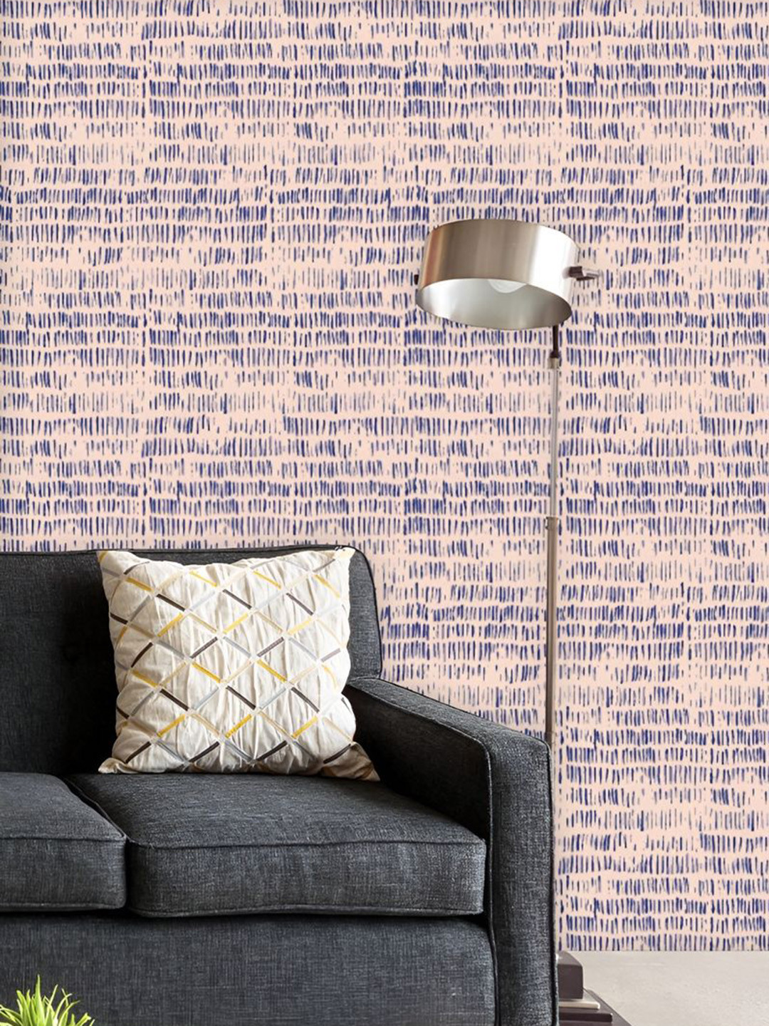 

ArtzFolio Printed UV-Resistant Anti-Bacterial Japanese Shibori Stripes Peel & Stick Wallpaper, Multi