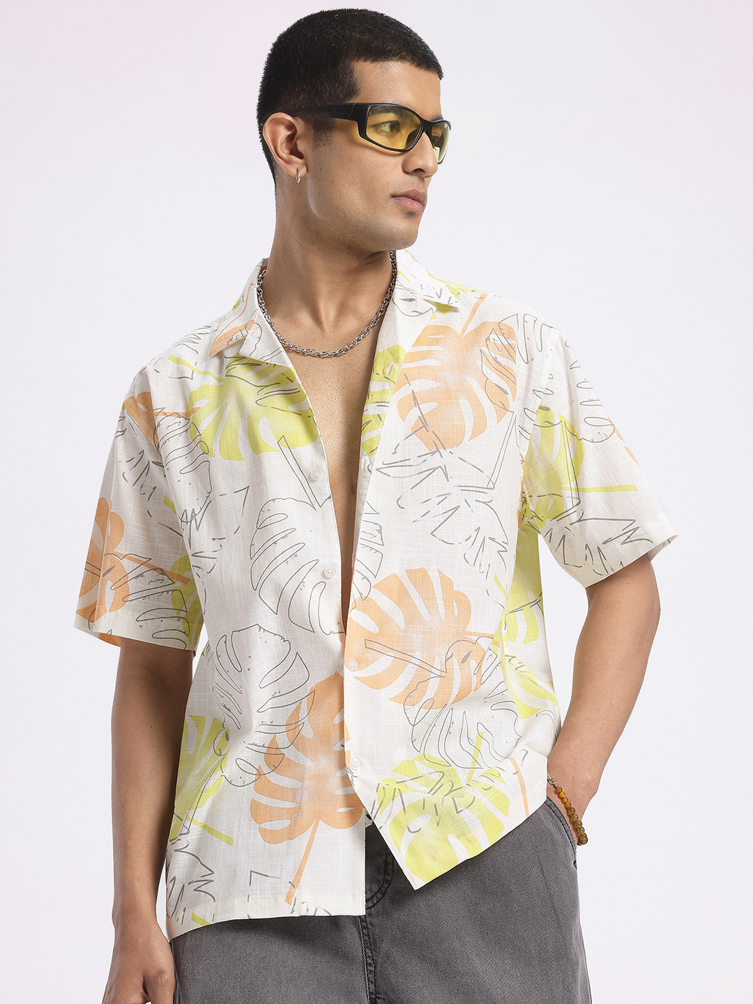 

glitchez Coastal Breeze Relaxed Fit Shirt, White