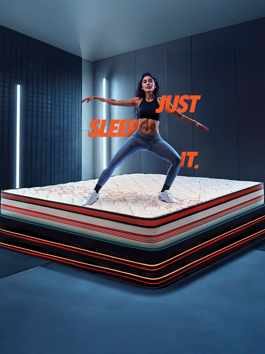 

Duroflex Propel Plus NRG Layer Medium Firm King 8" Pocket Spring Mattress (72x70 Inch), Cream