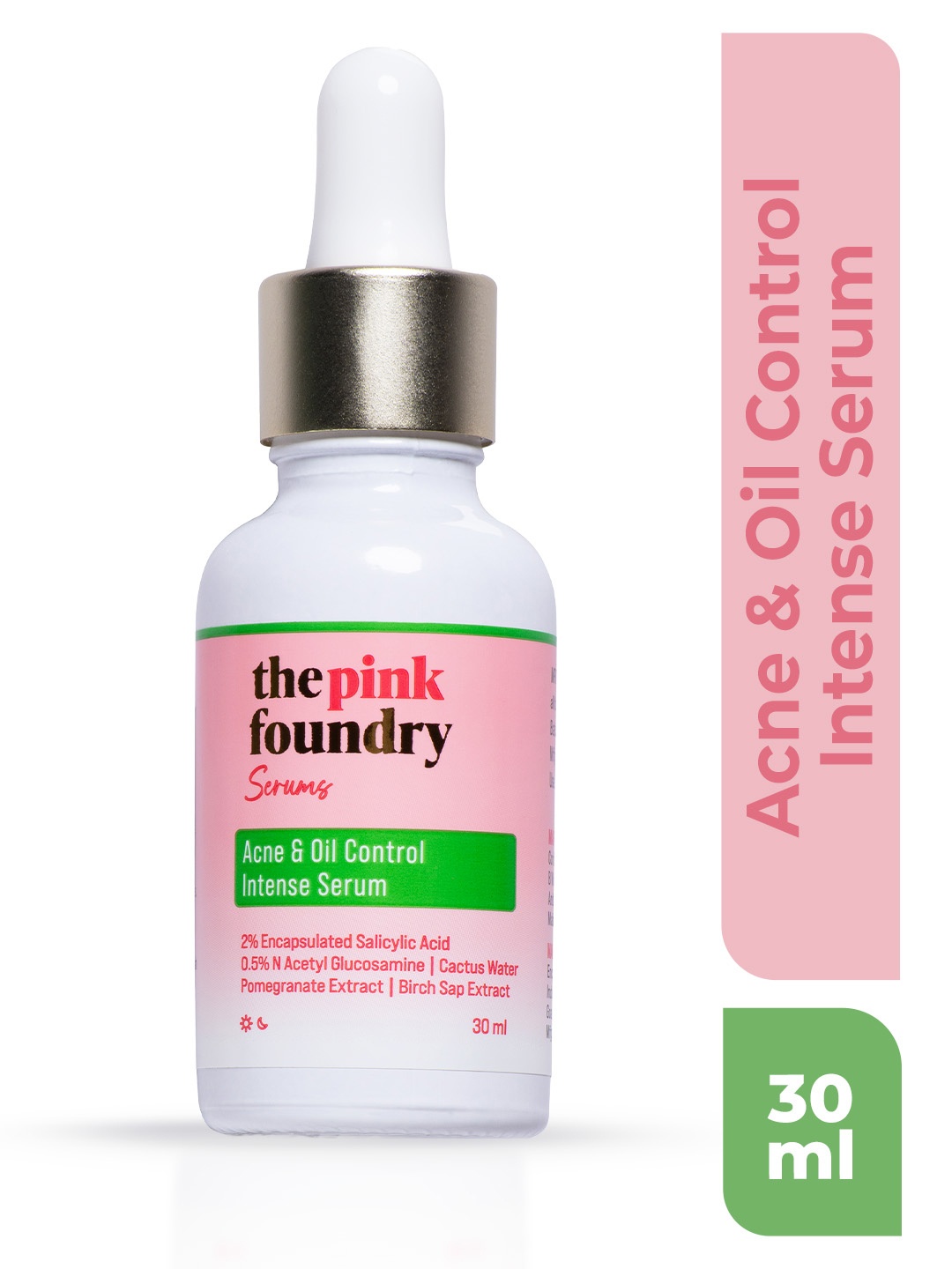 

The Pink Foundry Acne & Oil Control Intense Face Serum With 2% Salicylic Acid - 30 ml, Transparent