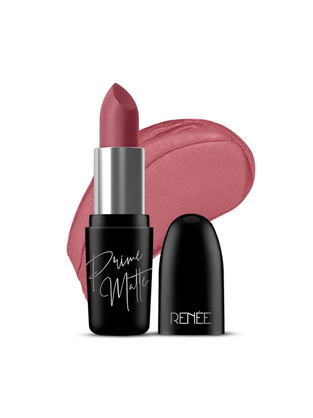 

Renee Prime Matte HD Lipstick With Shea Butter Almond & Jojoba Oils 4.5g - Vintage Rose 01, Brown