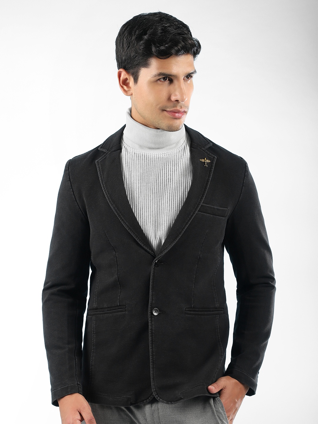 

Beyoung Men Woollen Tailored Jacket, Black