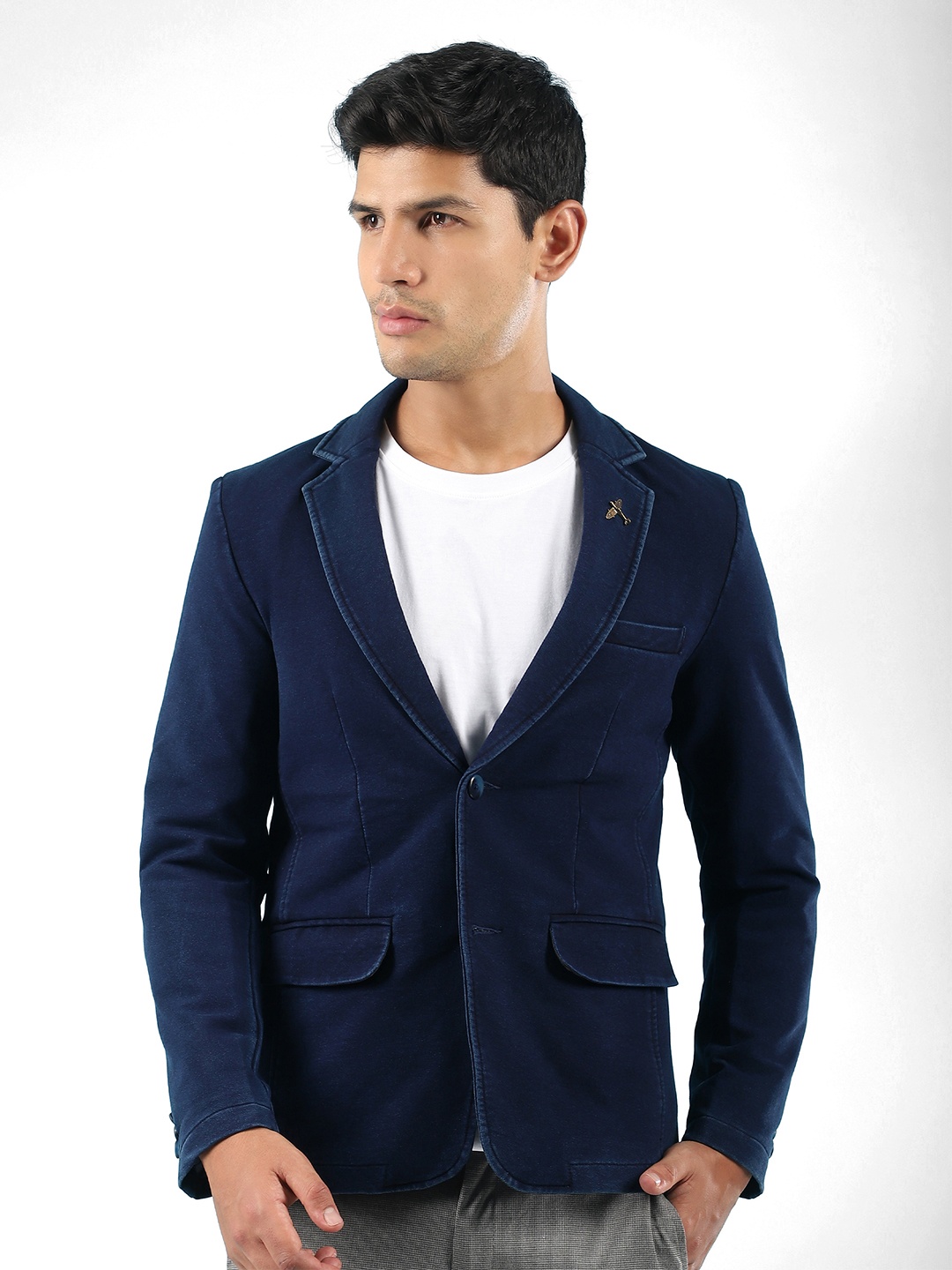 

Beyoung Men Woollen Tailored Jacket, Blue