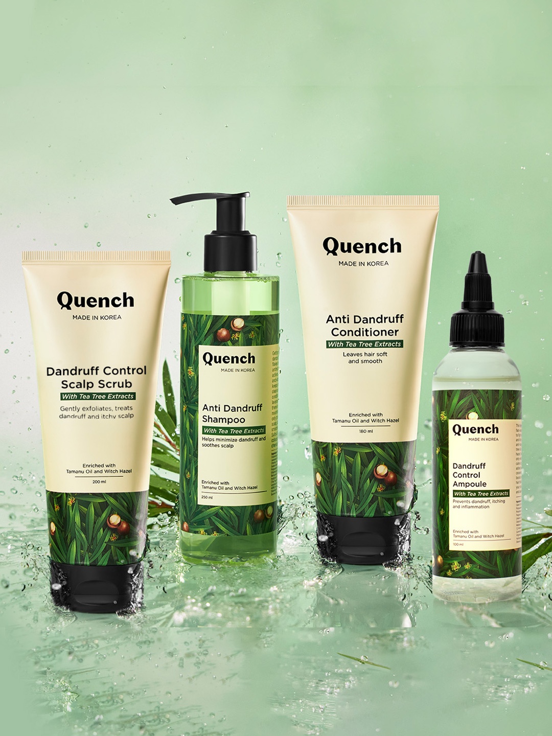 

Quench Anti-Dandruff Hair Care Combo with Purifying Tea Tree Extracts, Green