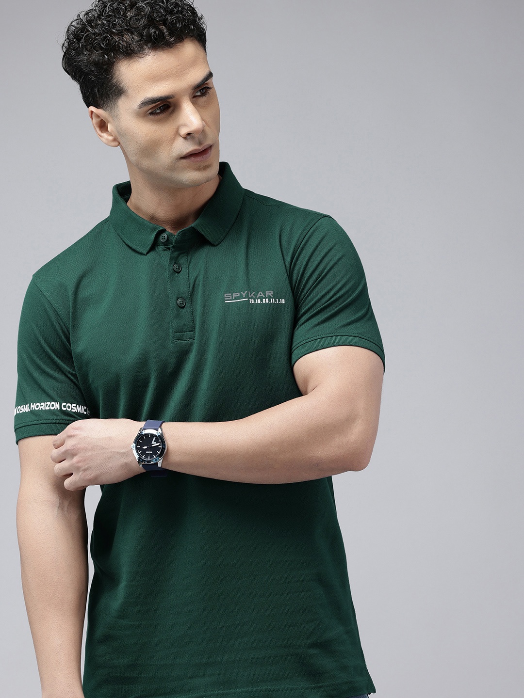 

SPYKAR Polo Collar Slim Fit T-shirt, Green
