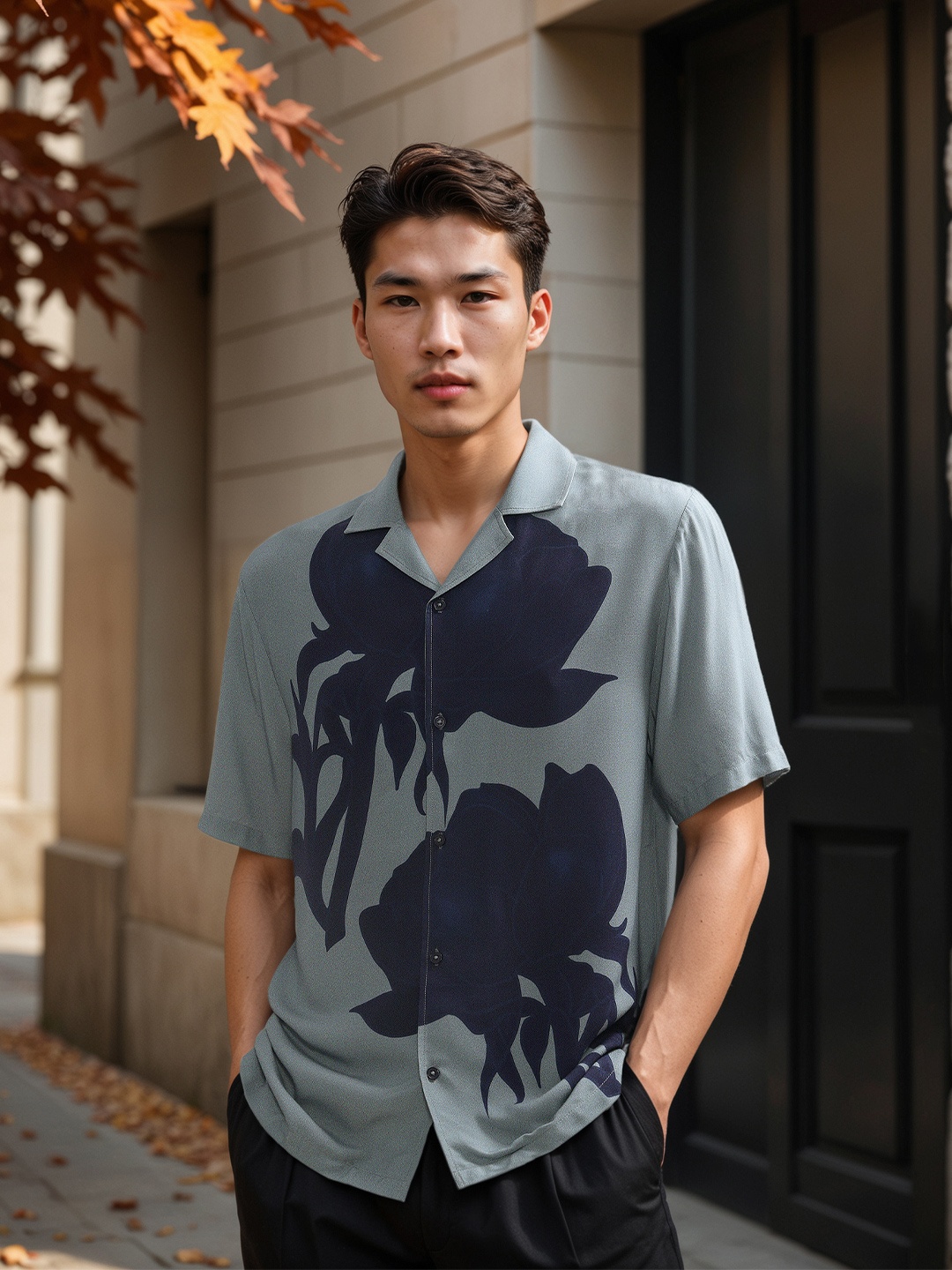 

H&M Printed Shirt, Blue