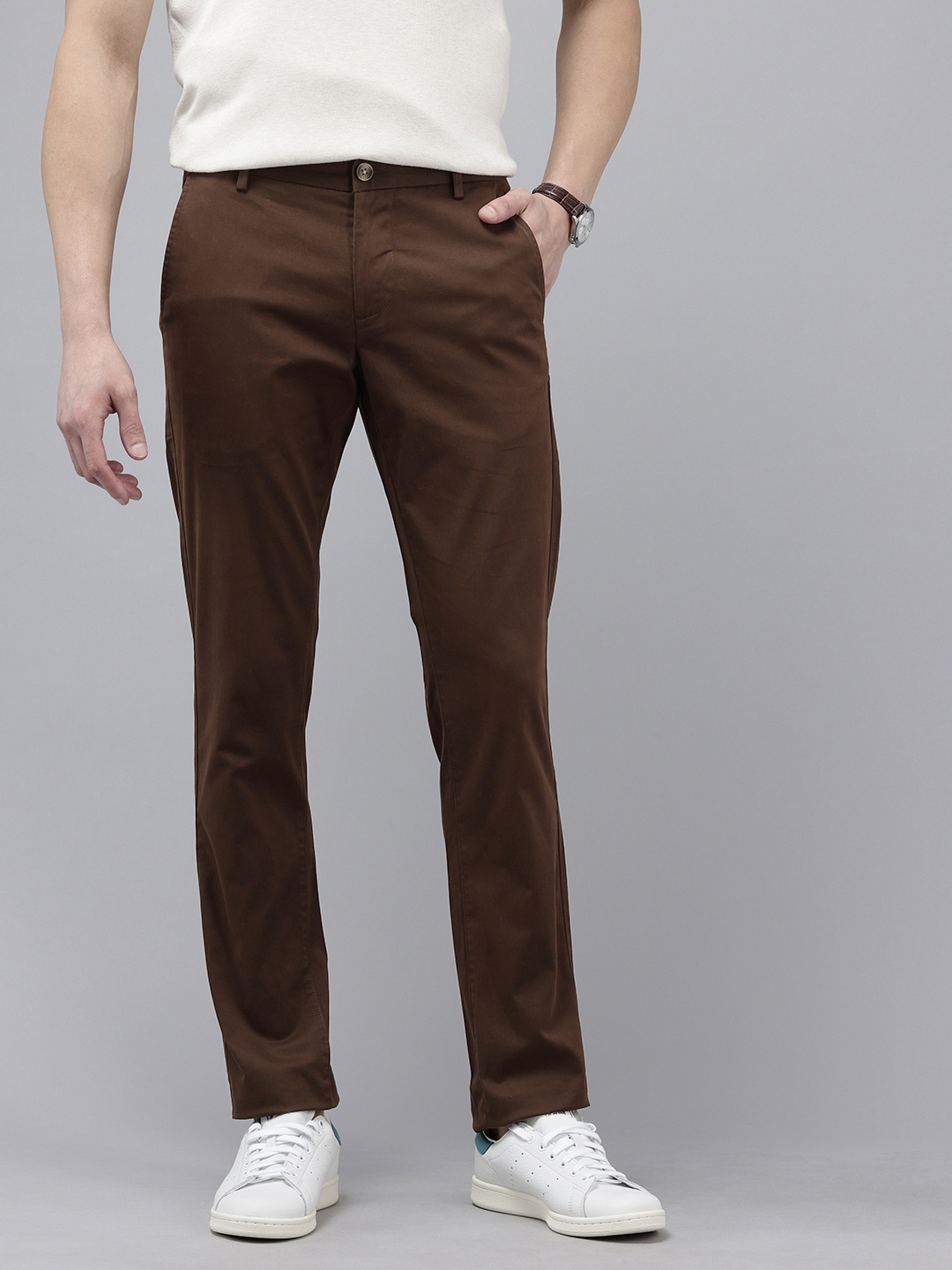 

Arrow Men Original Slim Fit Trousers, Brown