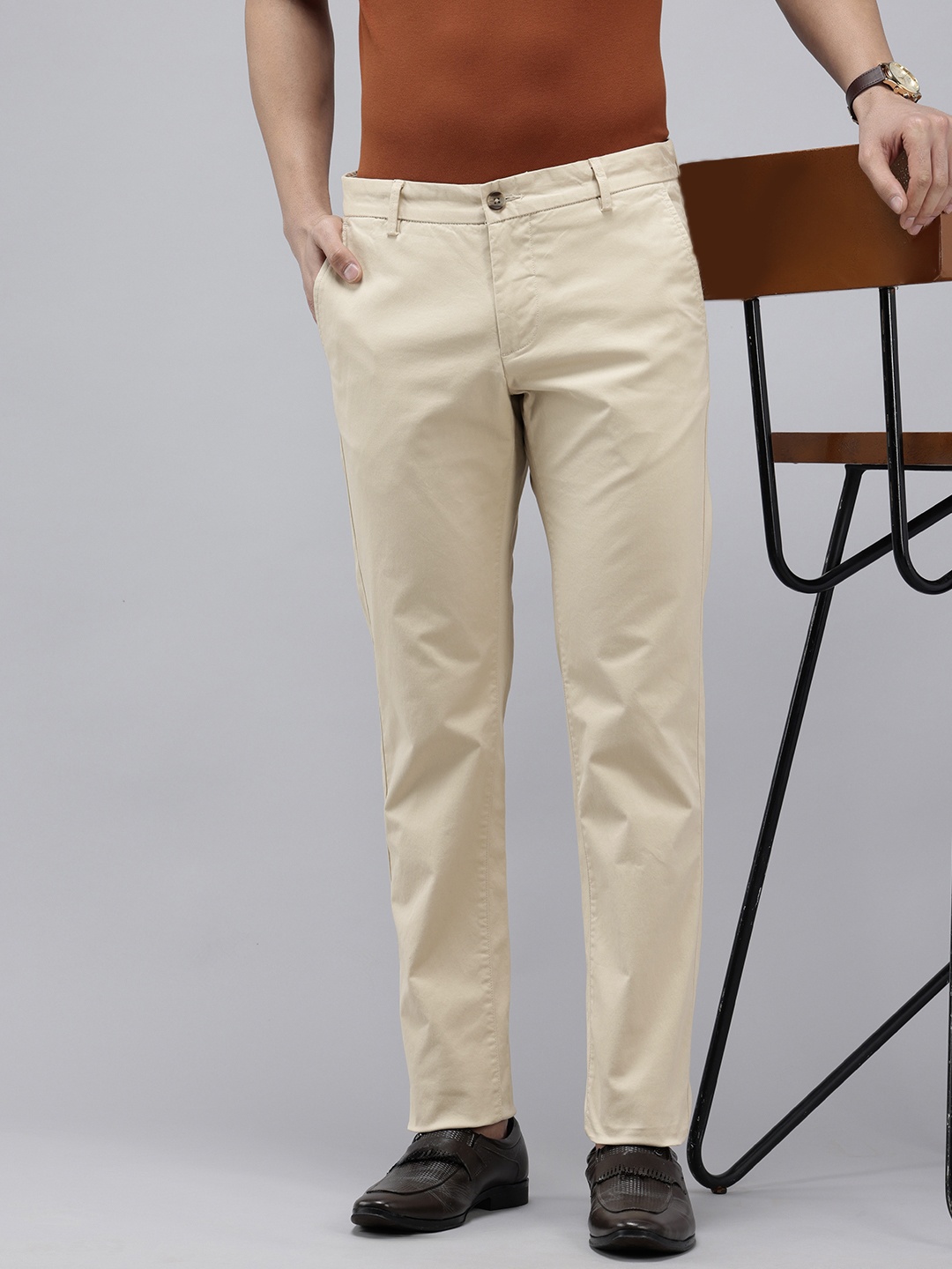 

Arrow Men Original Slim Fit Trousers, Beige