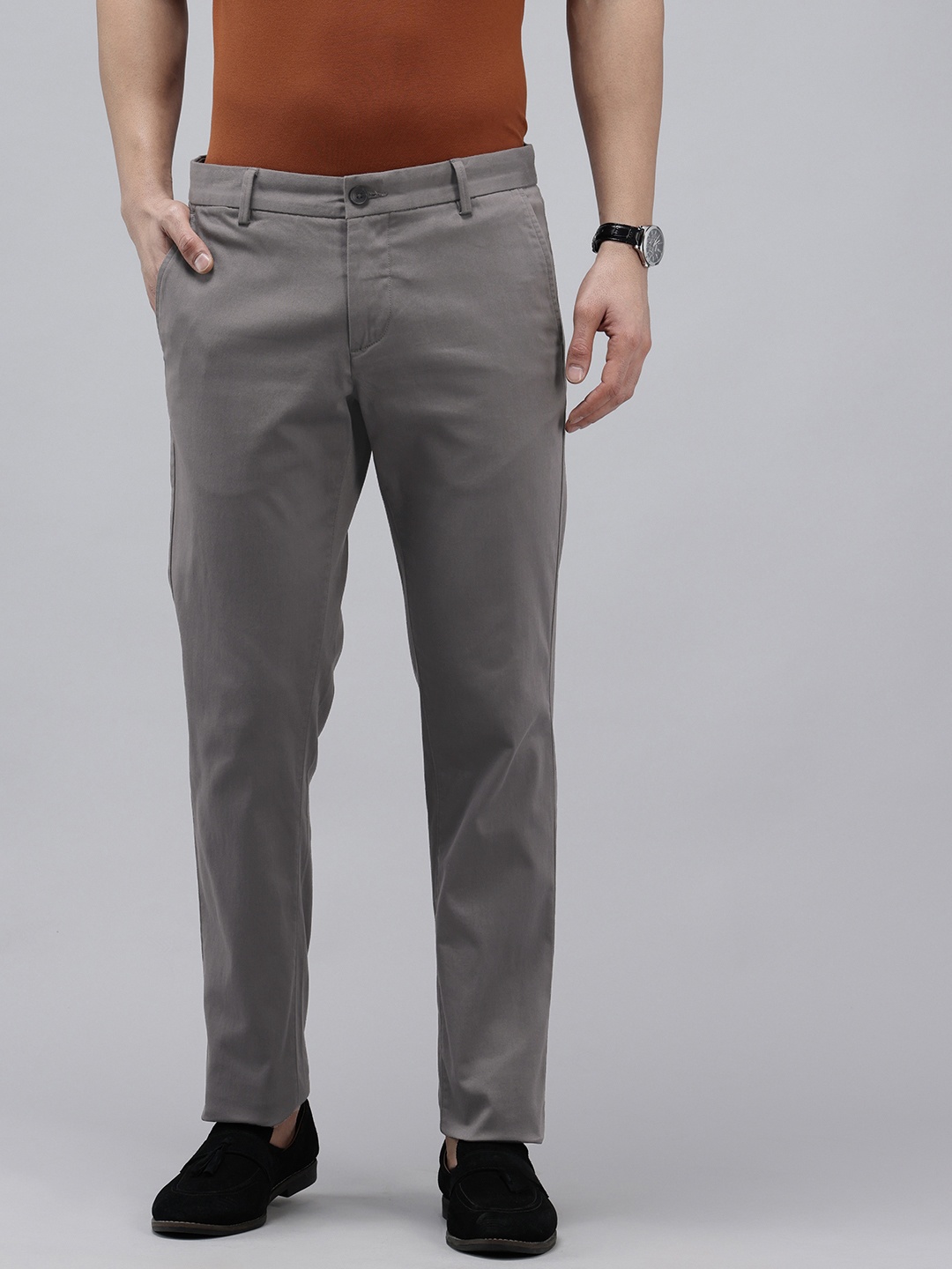 

Arrow Men Original Slim Fit Casual Trousers, Grey
