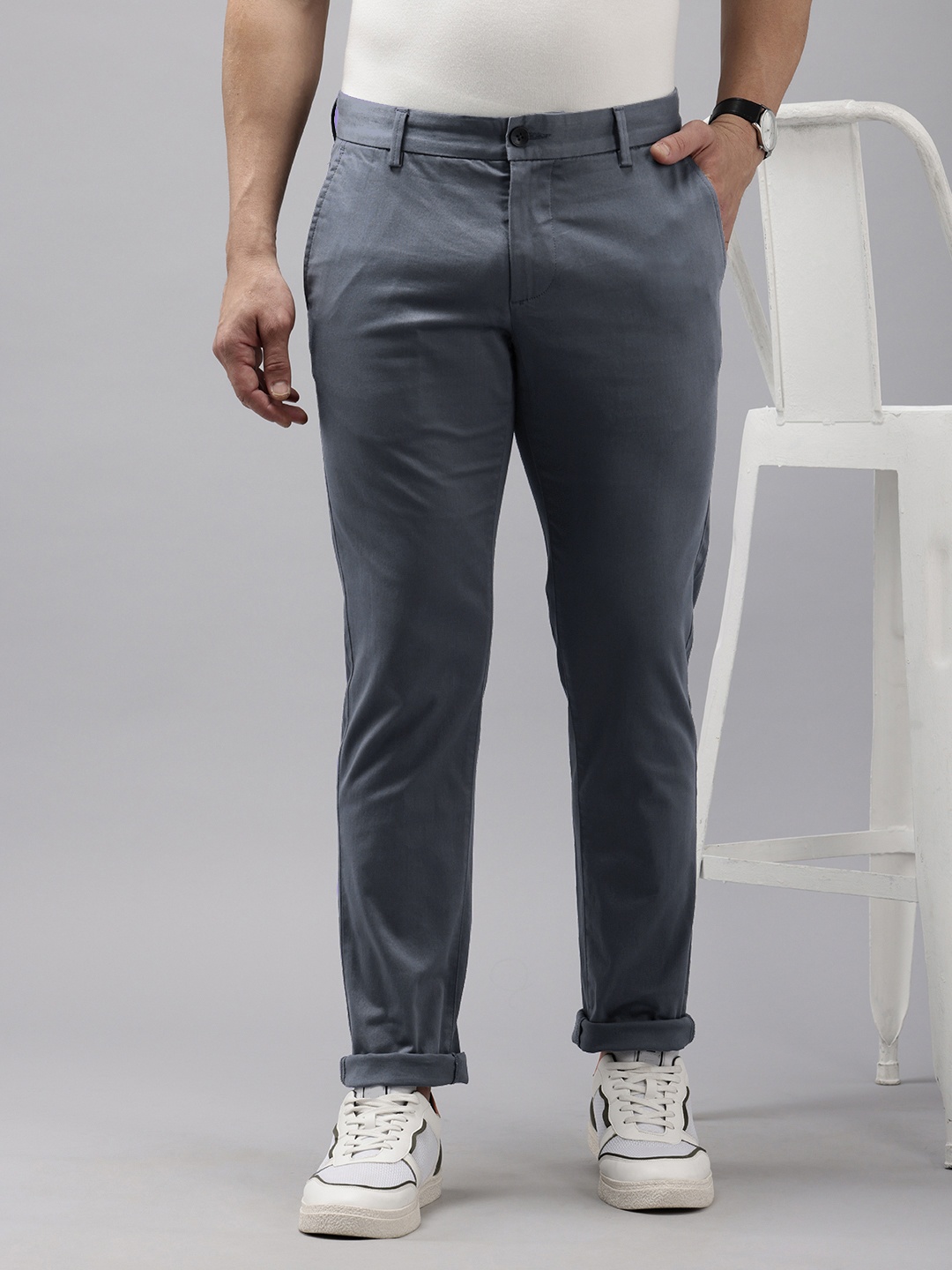

Arrow Men Slim Fit Formal Trousers, Grey