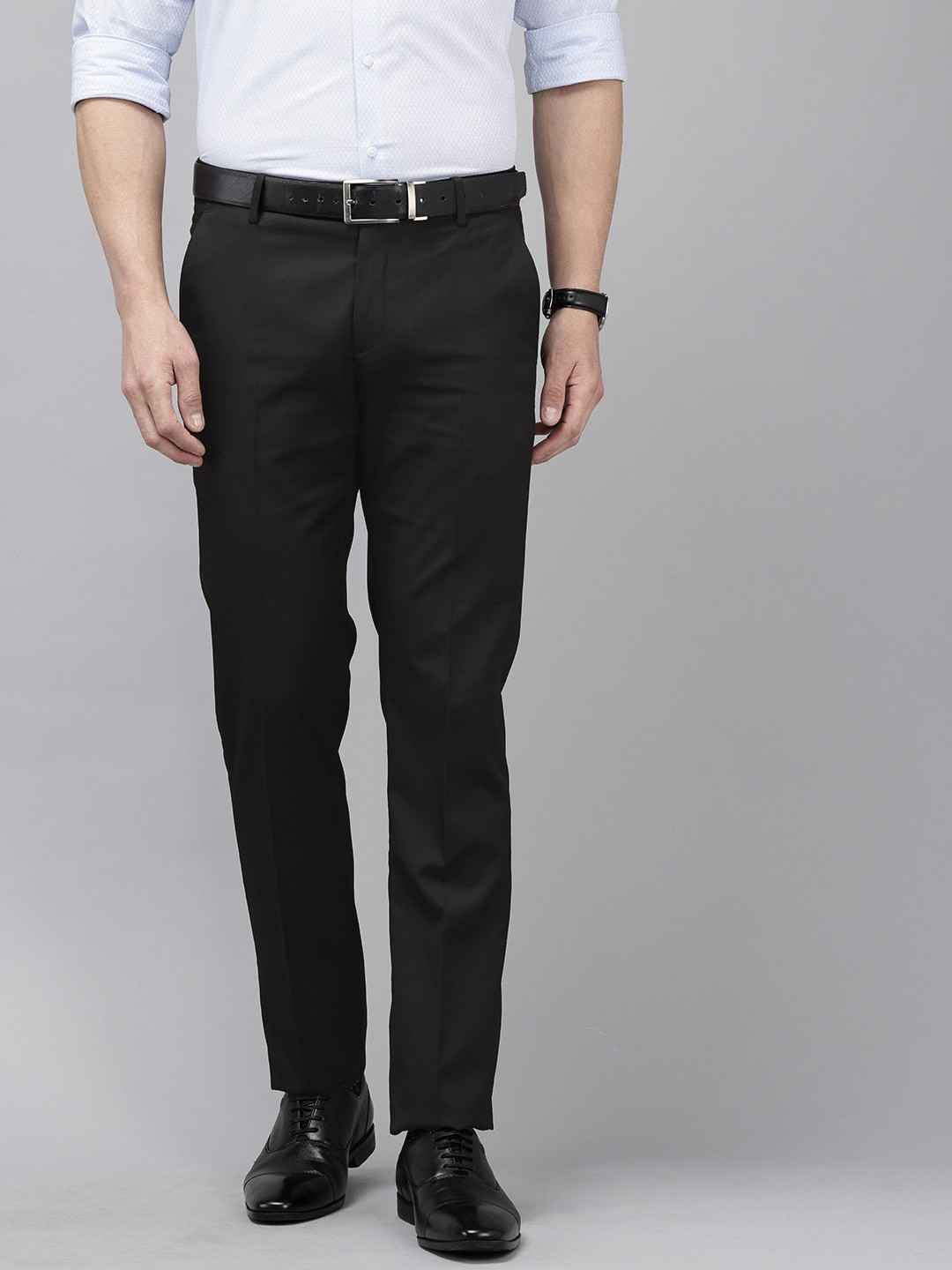 

Arrow Men Hudson Tailored Fit Trousers, Black