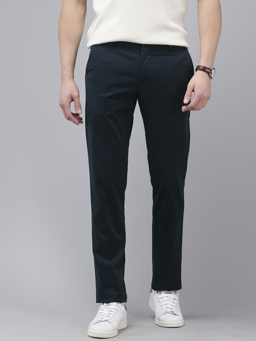 

Arrow Men Original Slim Fit Trousers, Navy blue