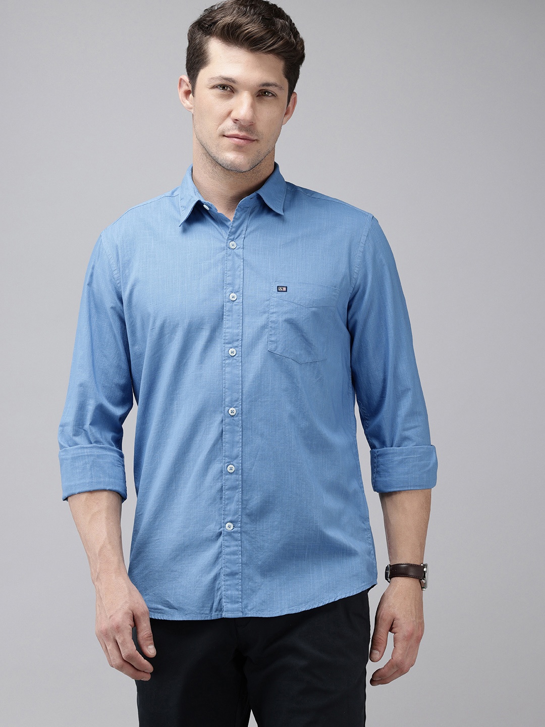 

Arrow Slim Fit Pure Cotton Casual Shirt, Blue