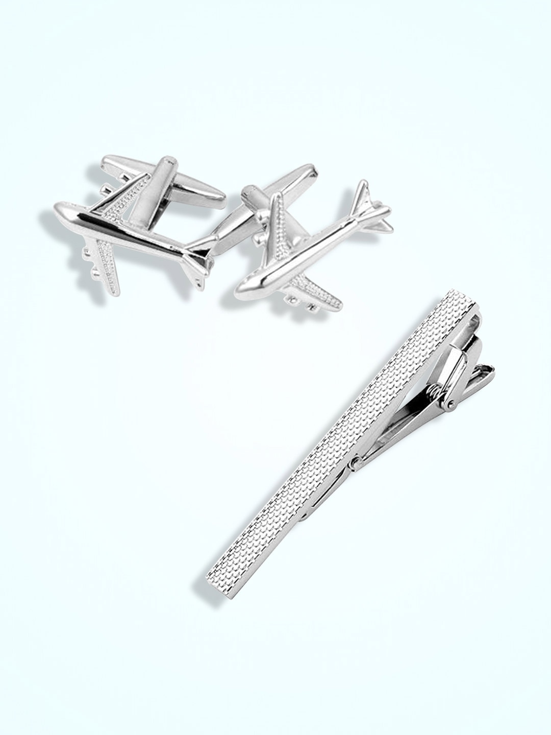 

Peora Men Contemporary Cufflink, Silver