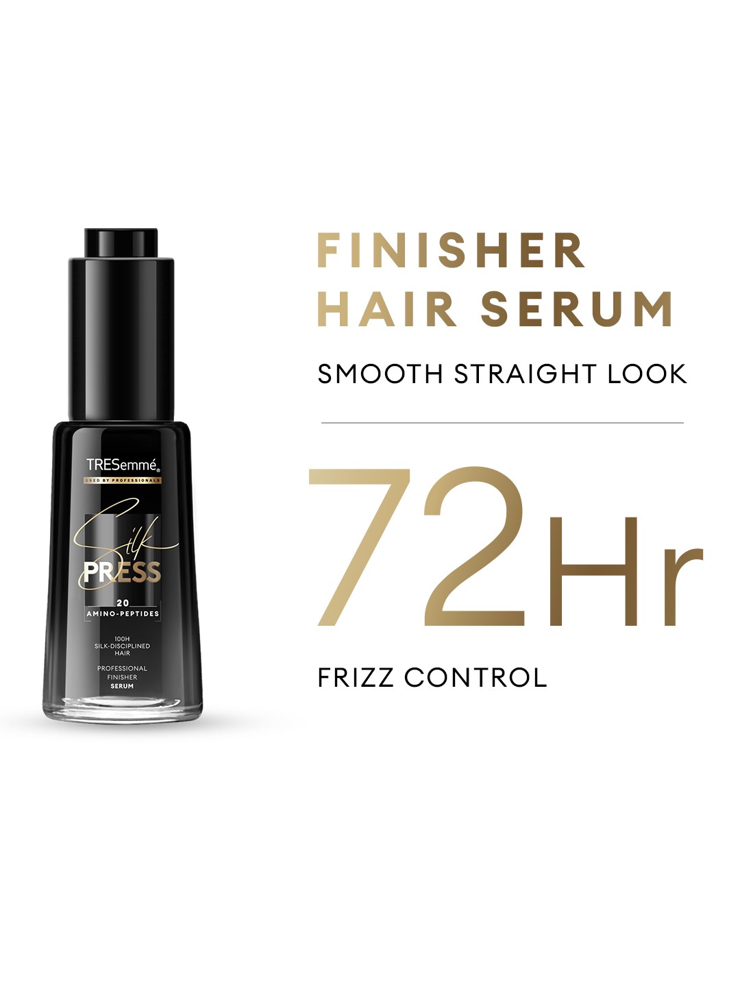 

TRESemme Silk Press Finisher Hair Serum -20 Amino-Peptides for Silky Straight Hair - 38ml, Black