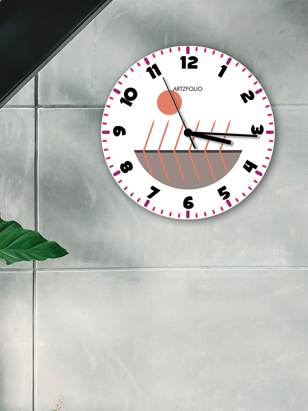 

ArtzFolio Multicoloured Printed Contemporary Wall Clock, Multi