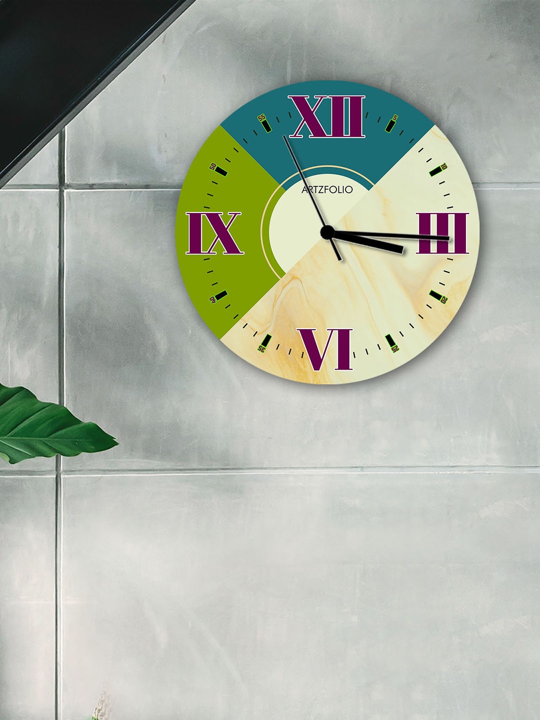 

ArtzFolio Multicoloured Printed Contemporary Wall Clock, Multi
