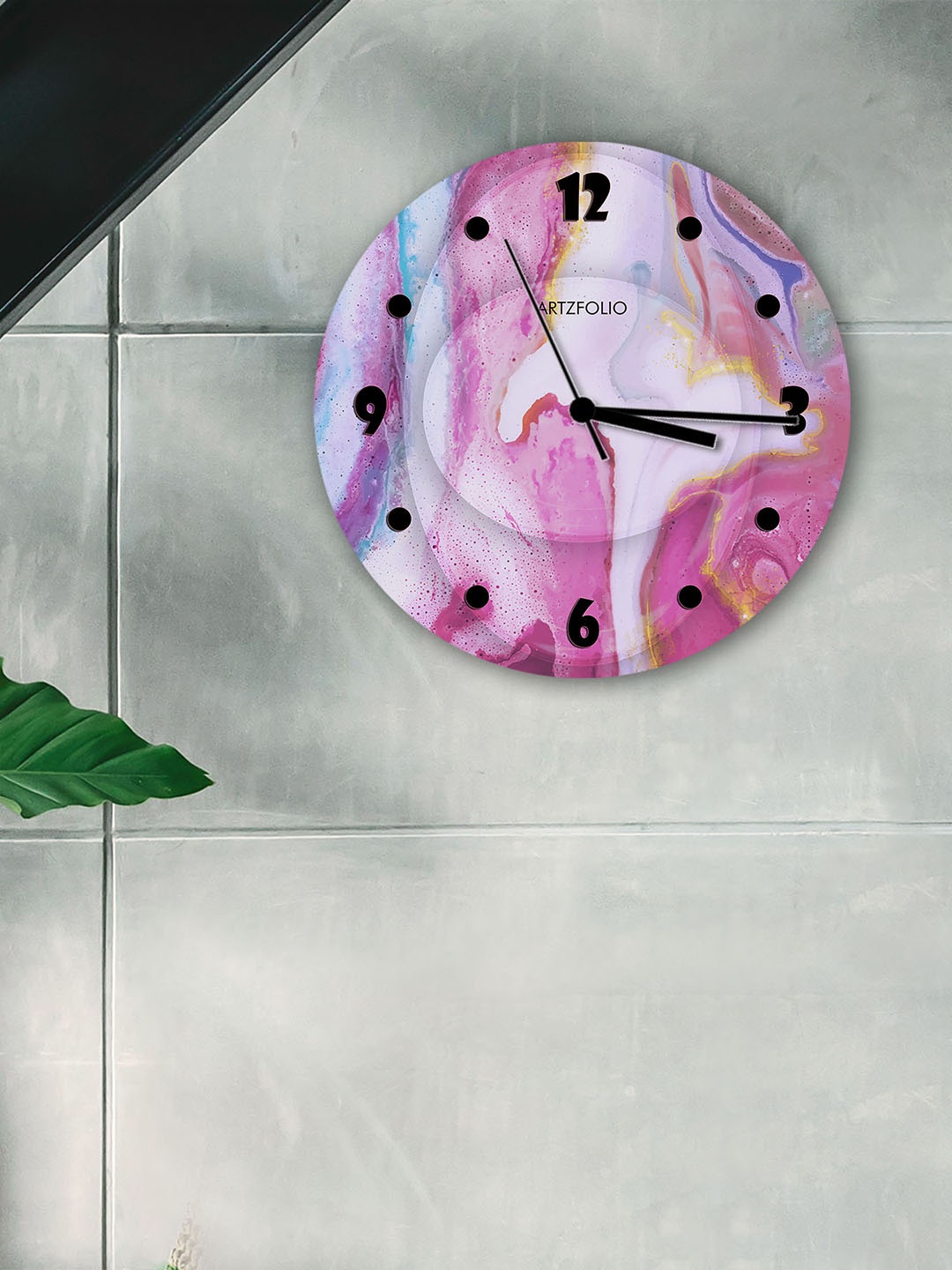 

ArtzFolio Multicoloured Printed Contemporary Wall Clock, Multi