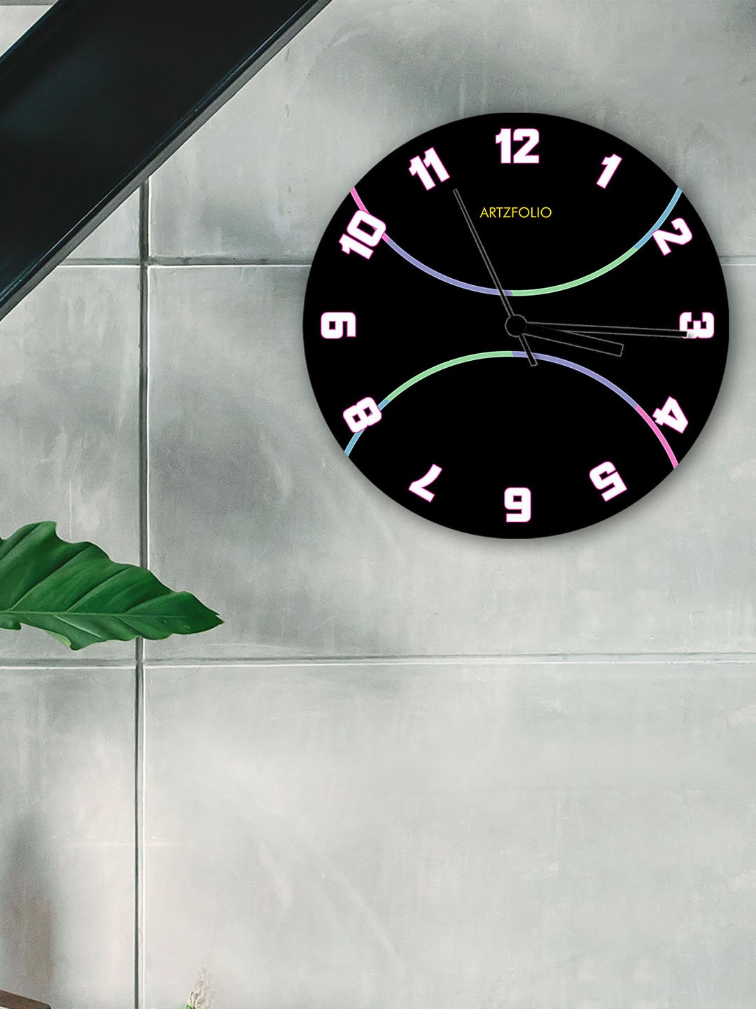 

ArtzFolio Multicoloured Printed Contemporary Wall Clock, Multi