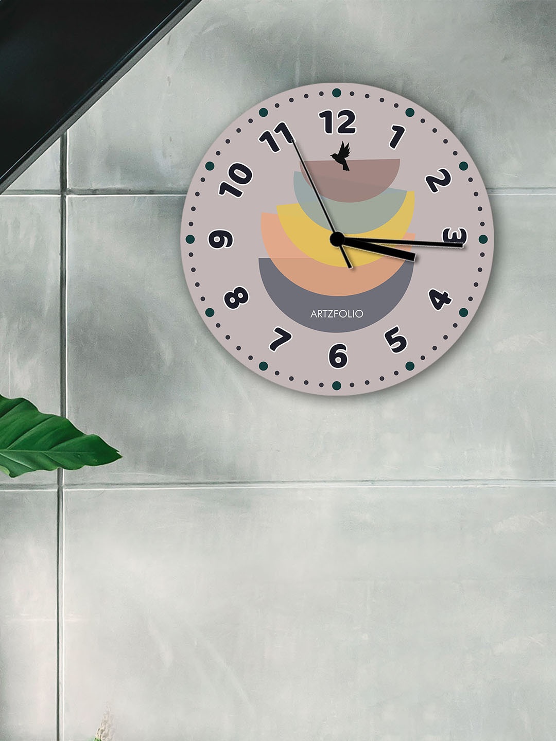 

ArtzFolio Multicoloured Printed Contemporary Wall Clock, Multi