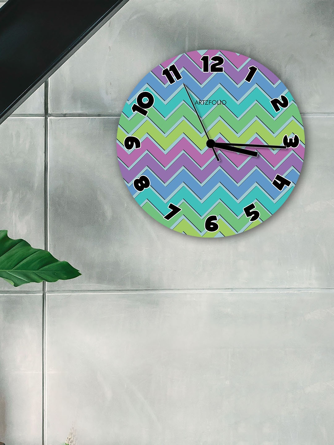 

ArtzFolio Multicoloured Printed Contemporary Wall Clock, Multi