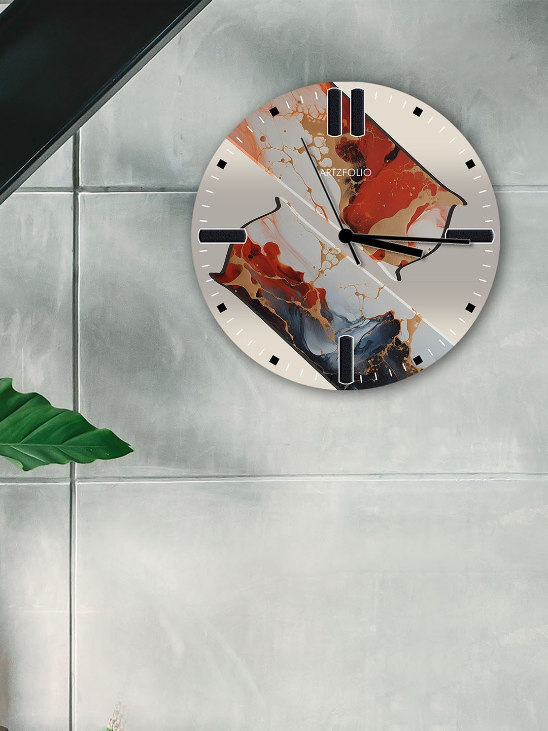 

ArtzFolio Multicoloured Printed Contemporary Wall Clock, Multi