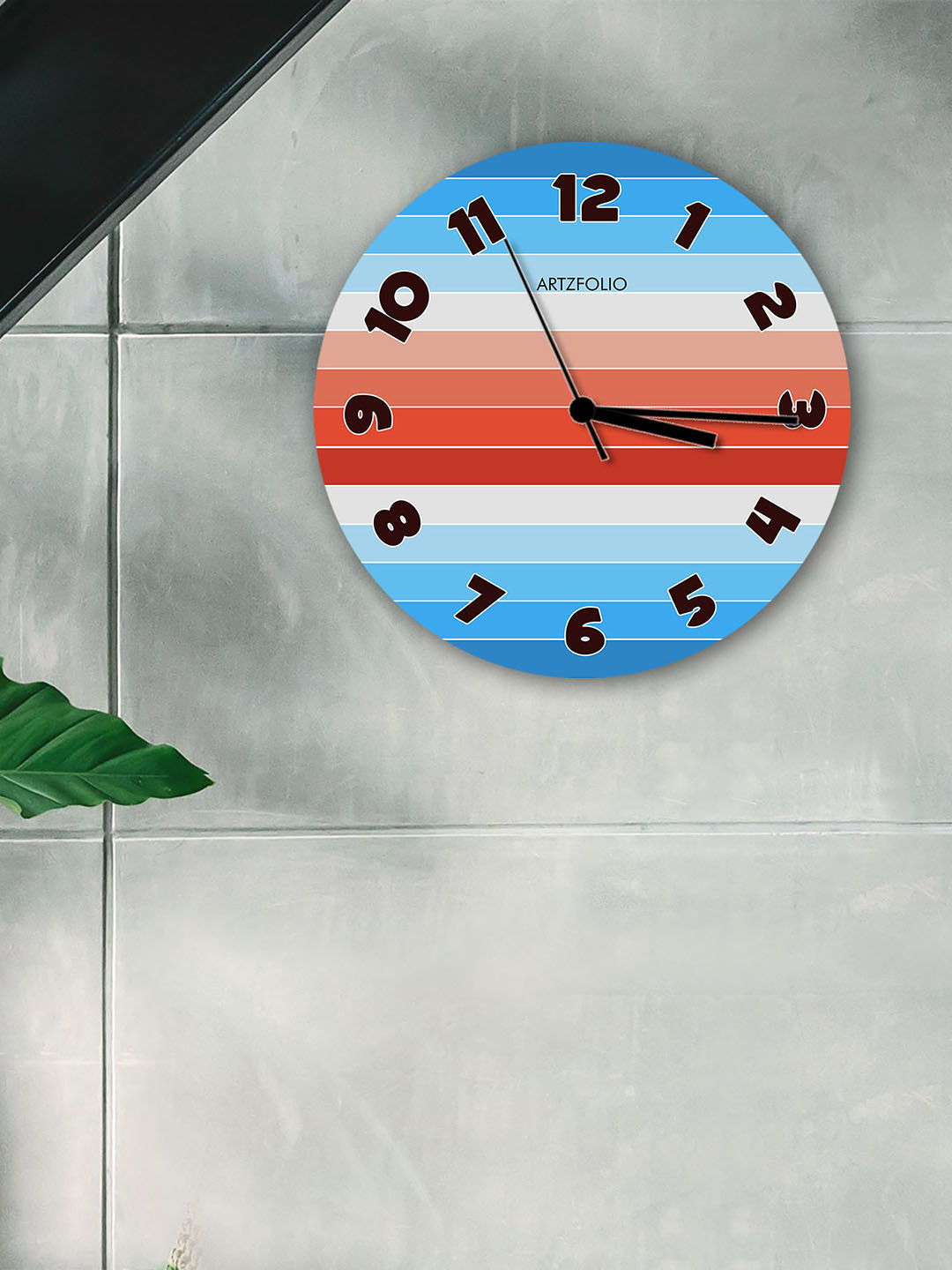

ArtzFolio Multicoloured Printed Contemporary Wall Clock, Multi