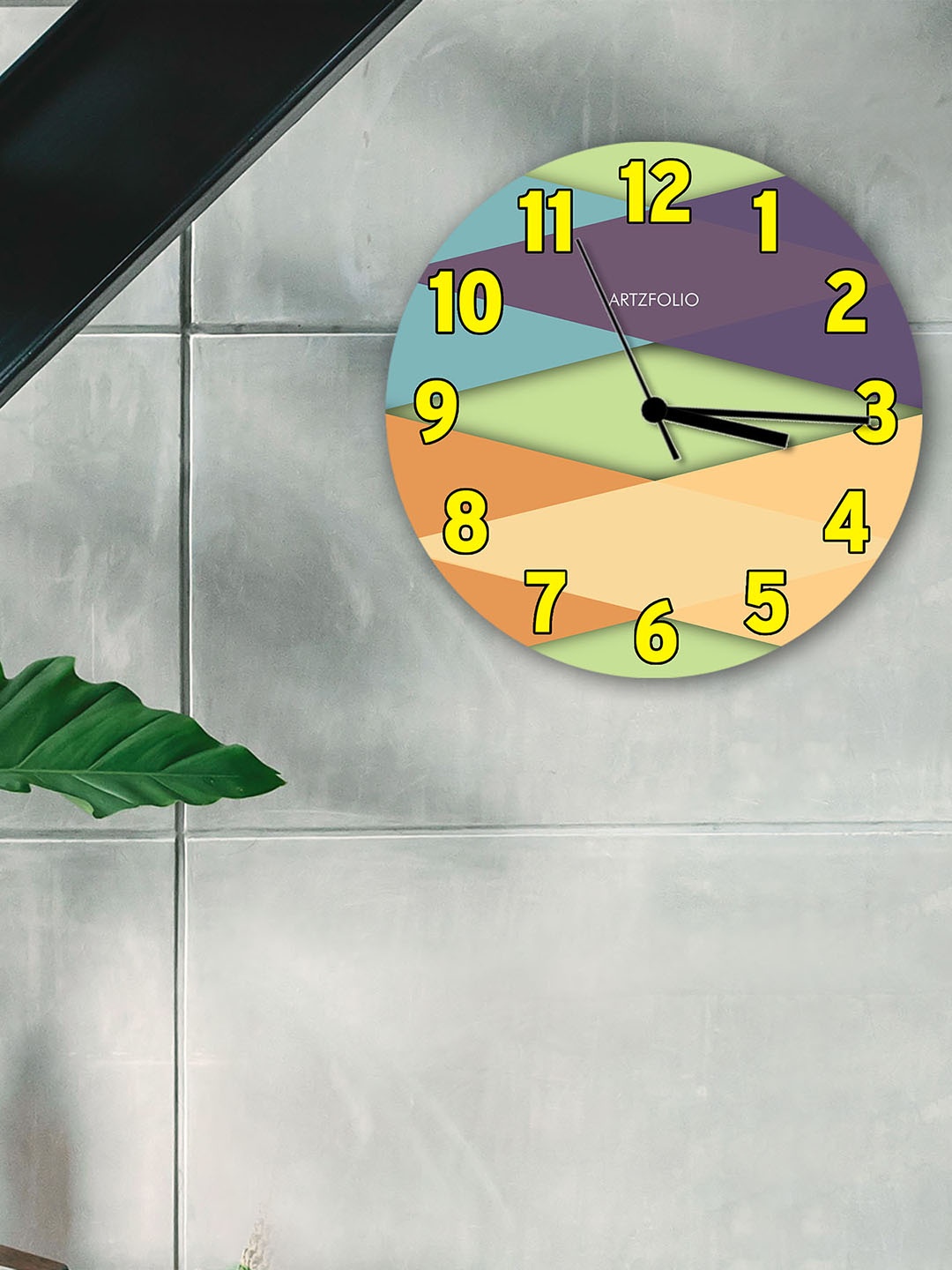 

ArtzFolio Multicoloured Printed Contemporary Wall Clock, Multi
