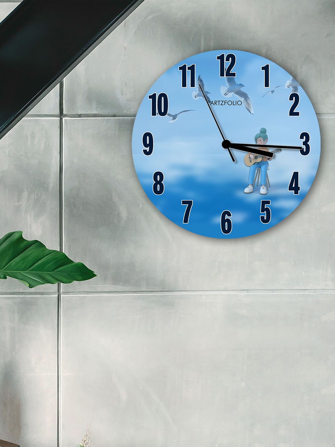 

ArtzFolio Multicoloured Printed Contemporary Wall Clock, Multi