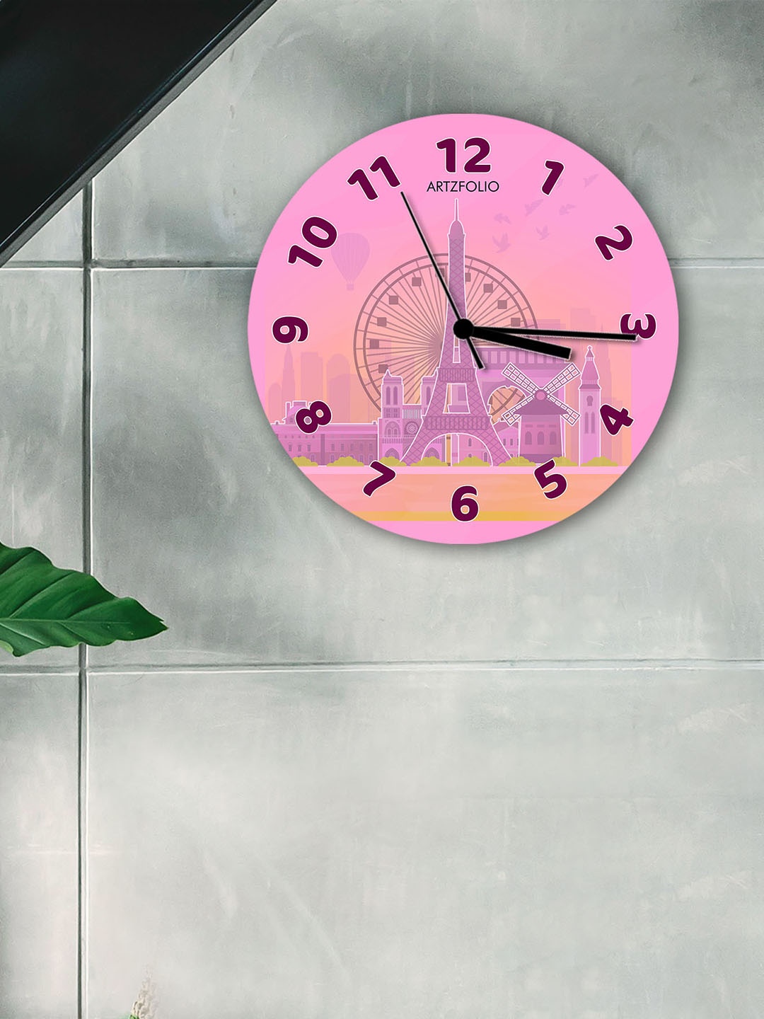 

ArtzFolio Multicoloured Printed Contemporary Wall Clock, Multi