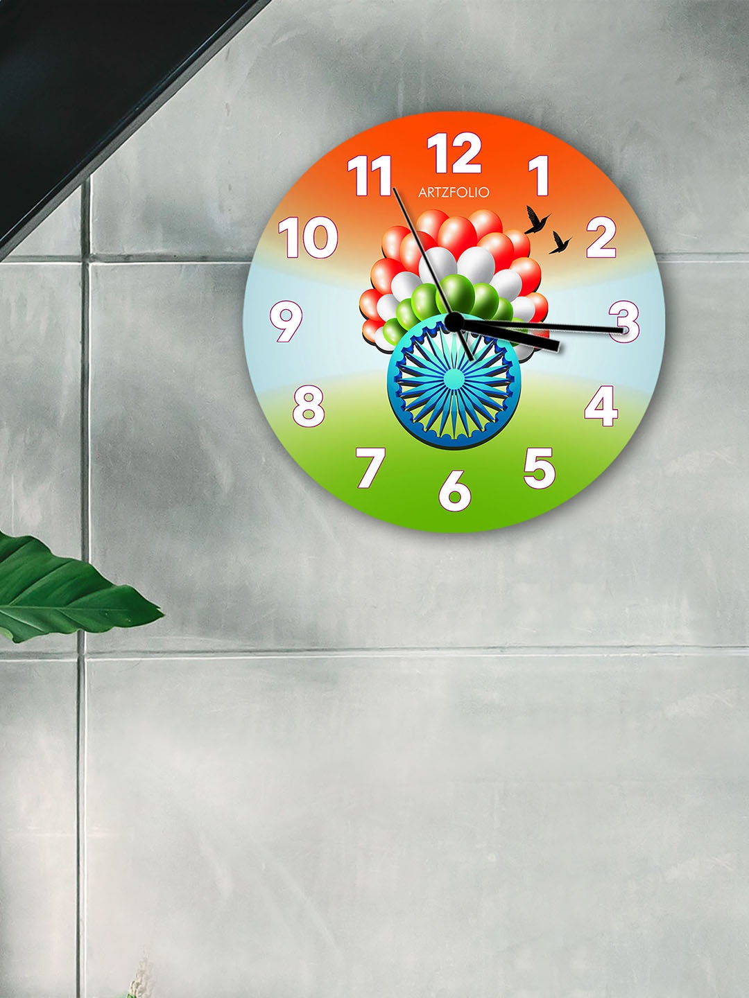 

ArtzFolio Multicoloured Printed Contemporary Wall Clock, Multi