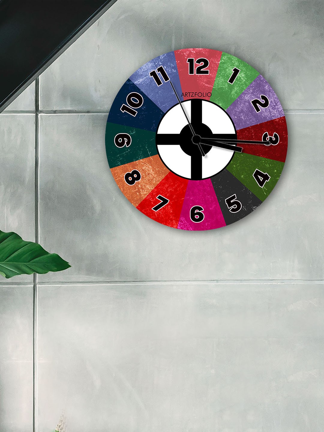 

ArtzFolio Multicoloured Printed Contemporary Wall Clock, Multi