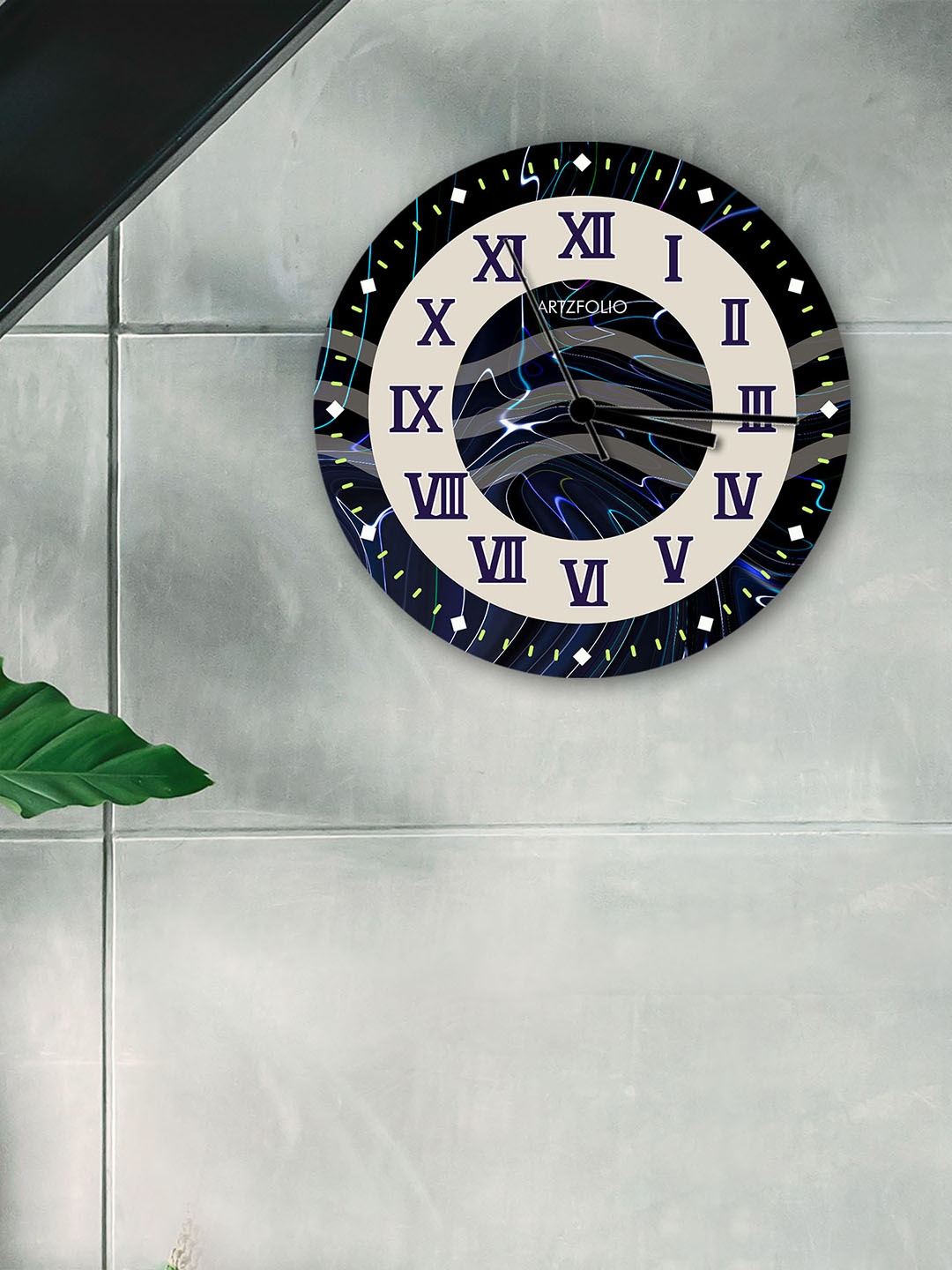 

ArtzFolio Multicoloured Printed Contemporary Wall Clock, Multi