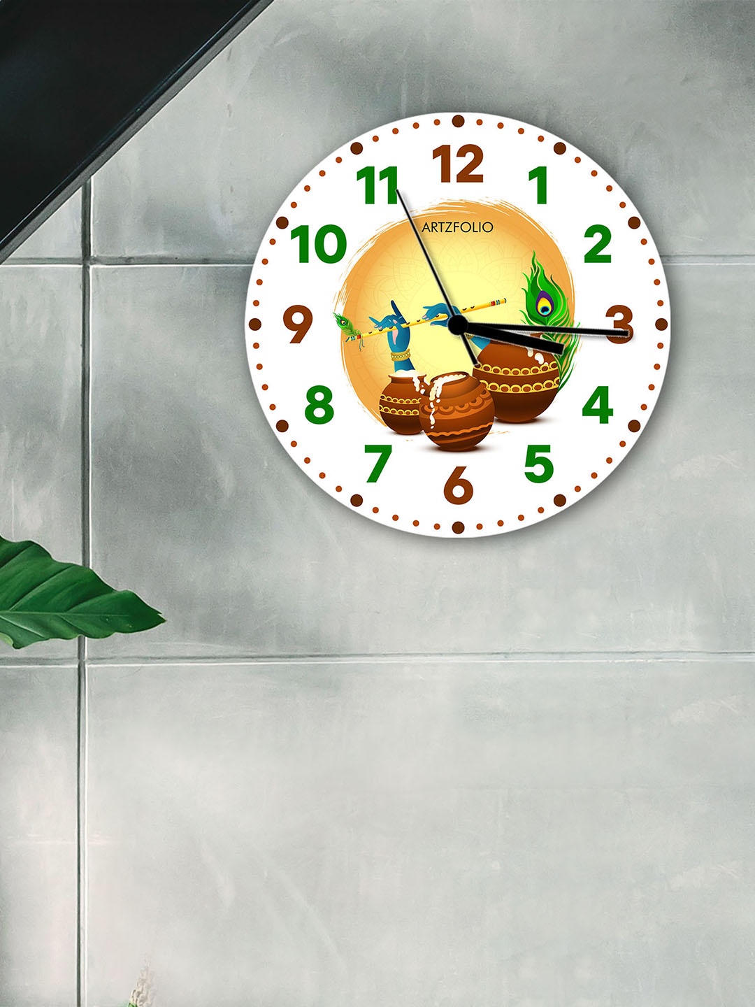 

ArtzFolio Multicoloured Printed Contemporary Wall Clock, Multi
