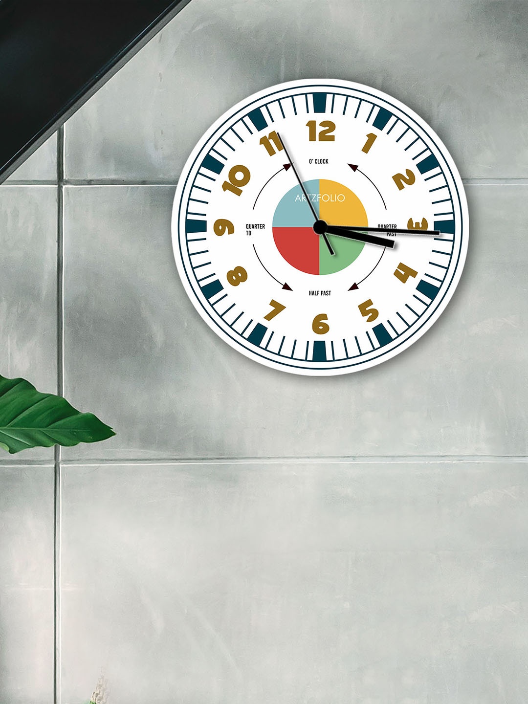 

ArtzFolio Multicoloured Printed Contemporary Wall Clock, Multi