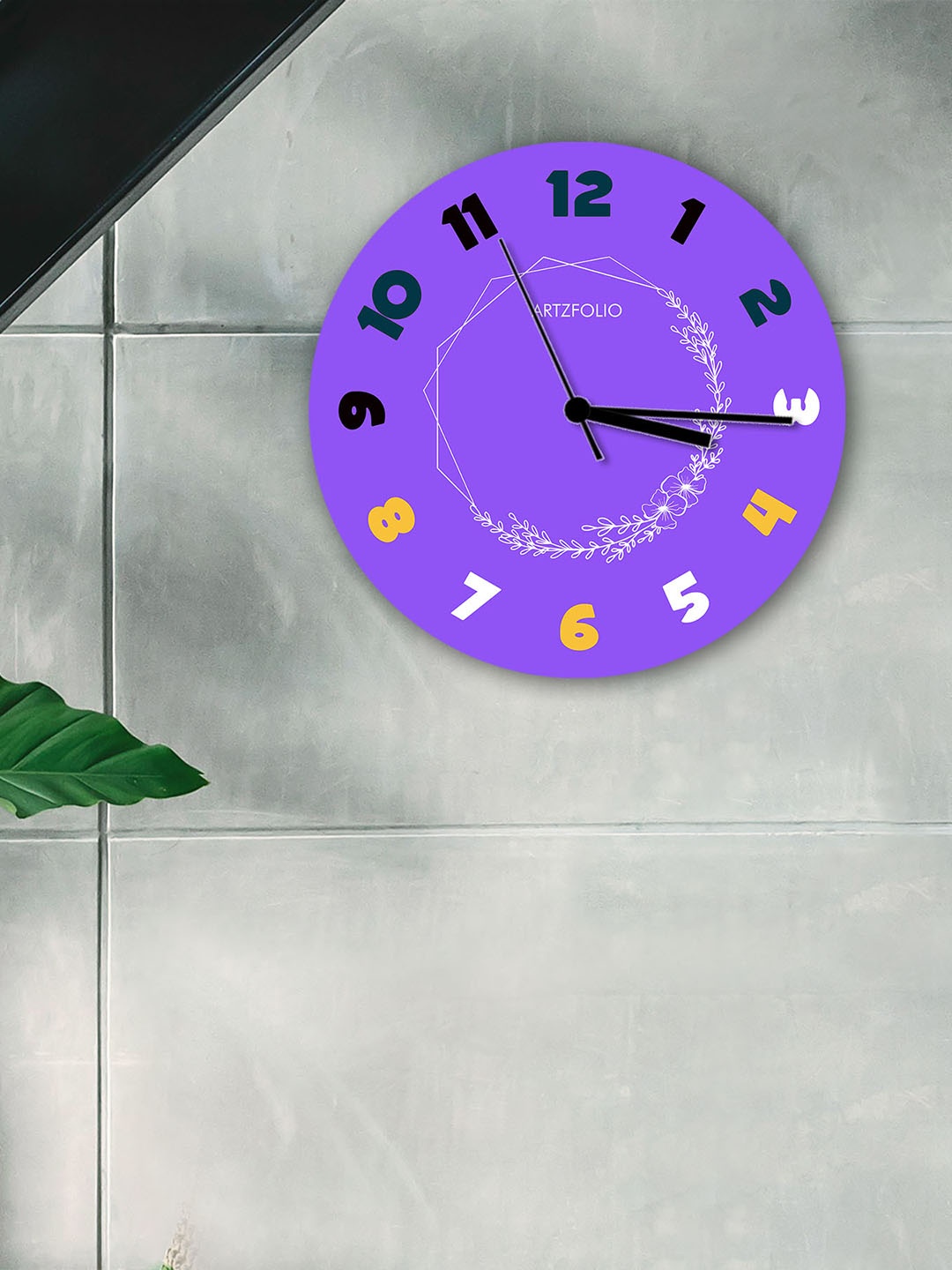 

ArtzFolio Multicoloured Printed Contemporary Wall Clock, Multi